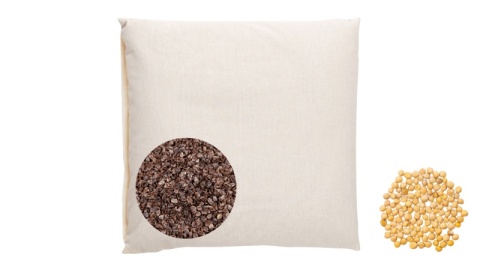 Poduszka z łuską gryki i gorczycą naturalna zdrowotna 40x40 cm